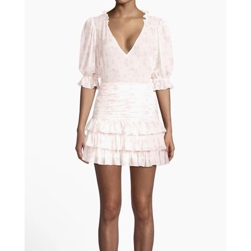 LoveShackFancy Pink Mini Dress